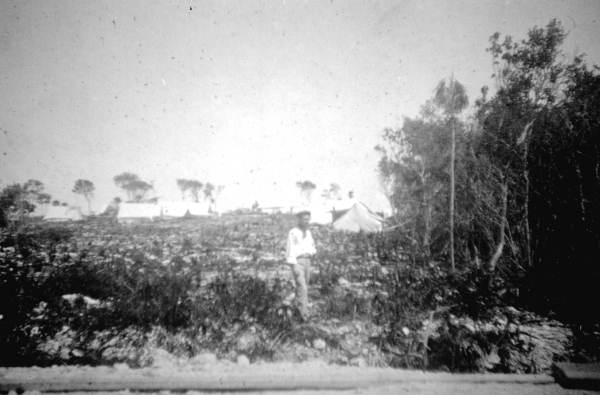 Tent camp before the construction of permanent quarters - Marathon, Florida