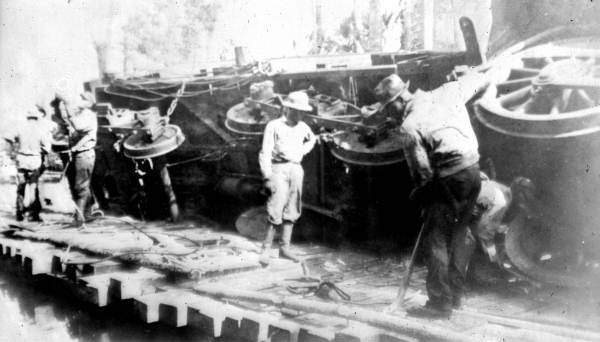 Peavy Wilson Lumber Company train wreck - Holopaw, Florida