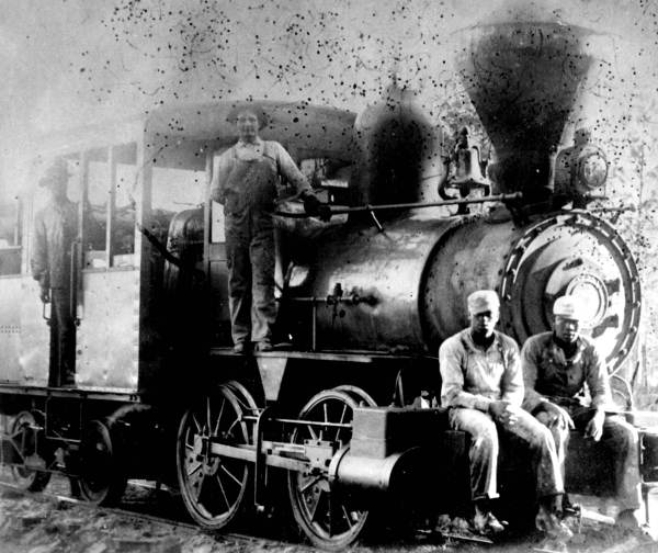 E.P Rentz Logging Railroad engine at Pine Spur, Florida