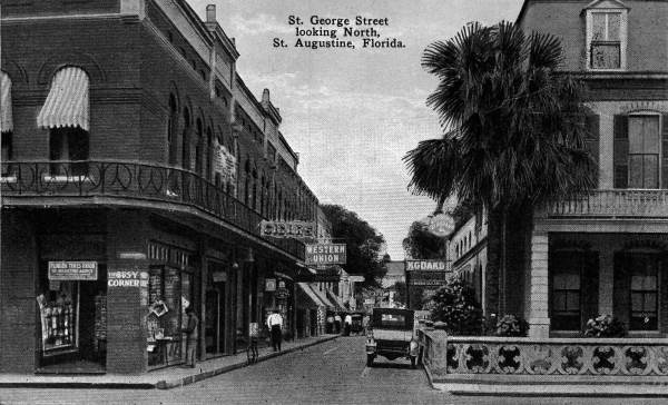 Looking north on St. George Street - St. Augustine, Florida.