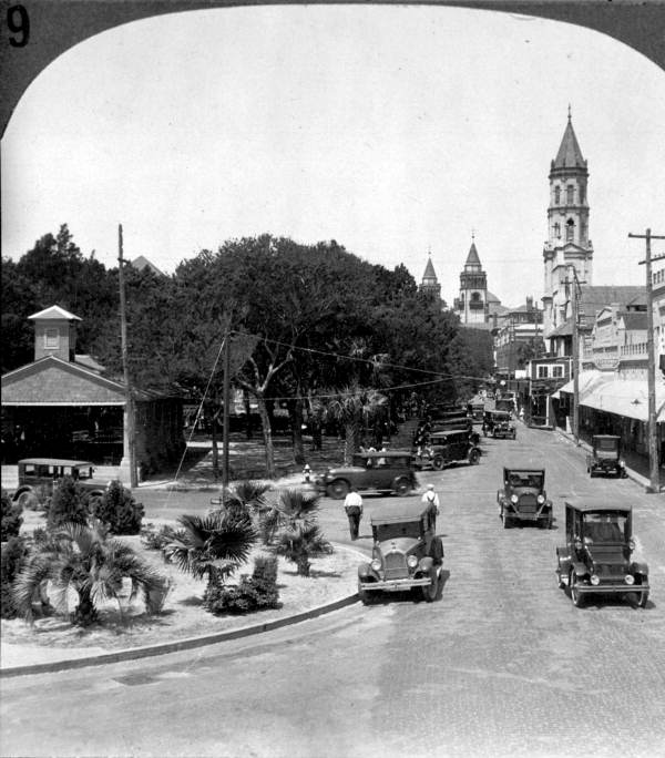 The Plaza and "Old Slave Market" - St. Augustine, Florida.