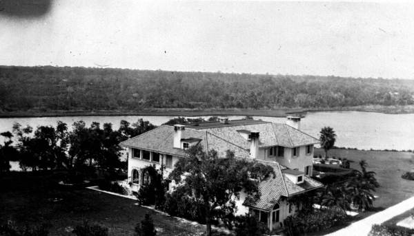 View of Edson Keith's estate on Phillippi Creek - Sarasota, Florida.