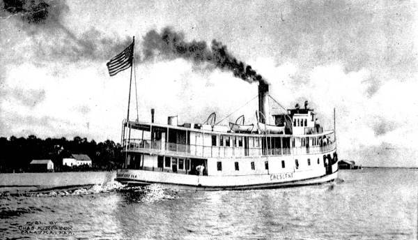 Steamboat "Crescent" on Crescent Lake - Crescent City, Florida.