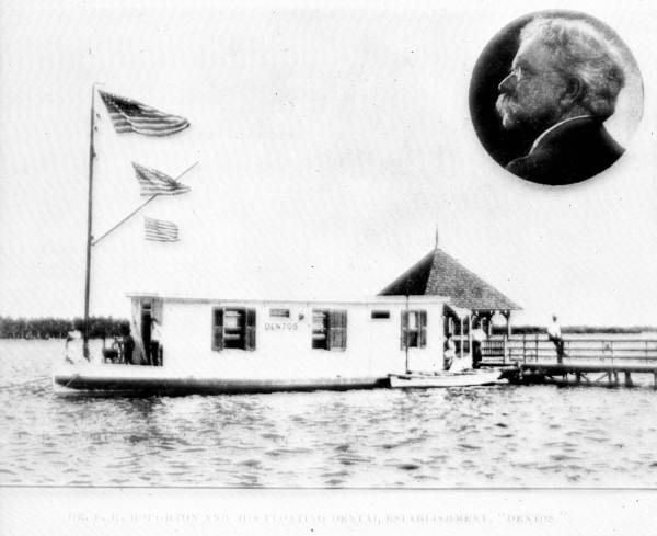 Dr. Houghton's floating dental office, the