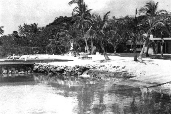 Stone marking the site where bodies were cremated after the 1935 hurricane