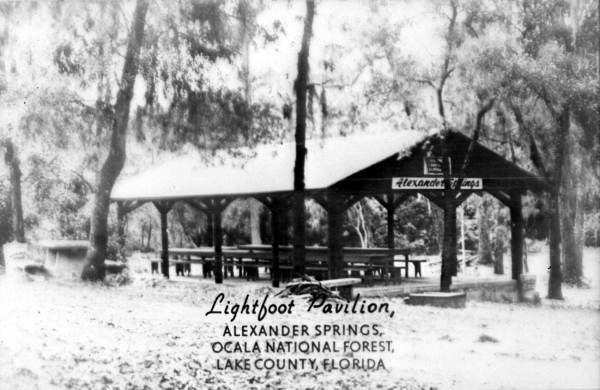 Lightfoot Pavilion, Alexander Springs, Florida.