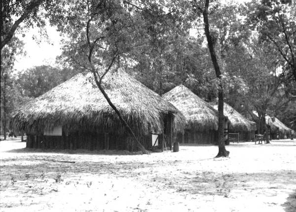 Group of FERA cabanas in Lowry Park - Tampa, Florida.