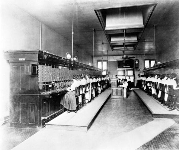 Telephone exchange.