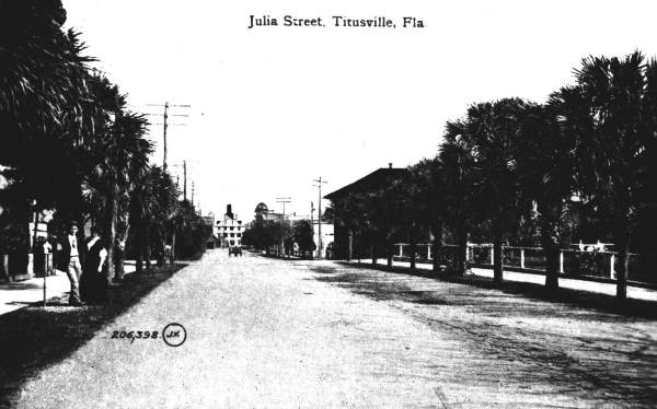 Looking down Julia Street - Titusville, Florida.
