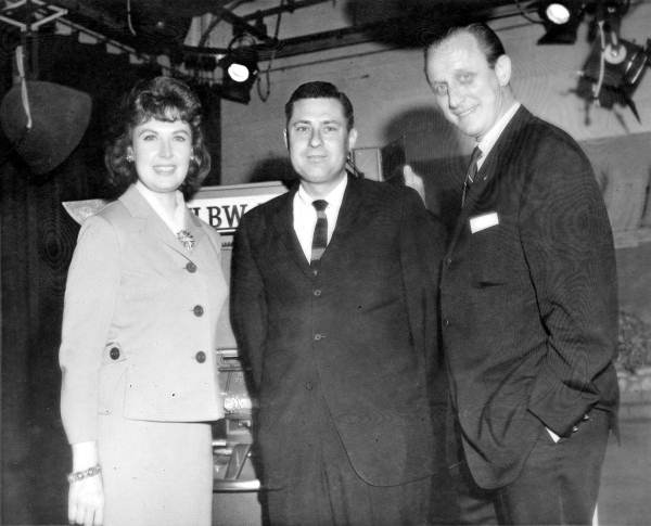 Molly Turner with Mayor Elton Gissendanner and newsman Bill Bayer - Miami, Florida.