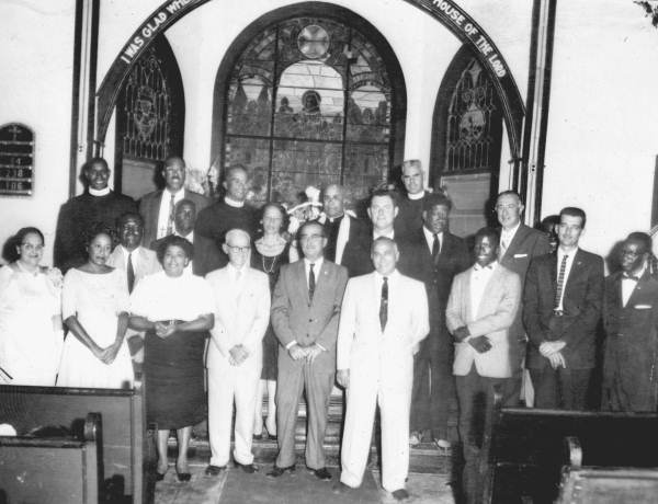 Cornish Memorial A. M. E. Zion Church clergy and city officials before an election.