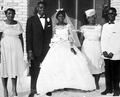 African American bride and groom.