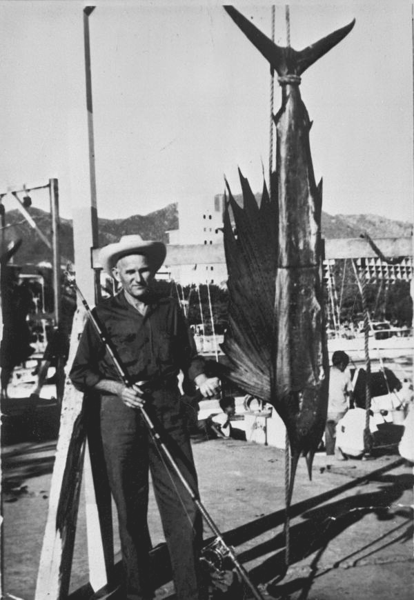 Joda William Newsome with sailfish in Jennings, Florida.