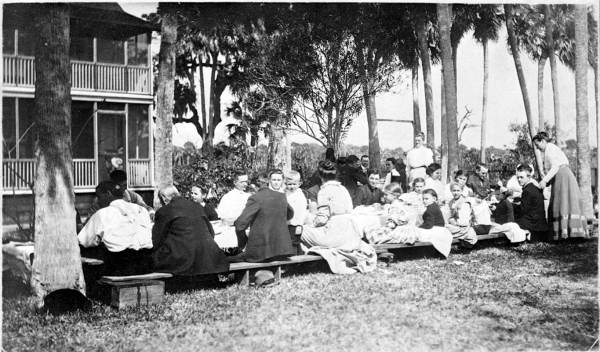 Picnic at the A.B. Michael home in Wabasso, Florida.