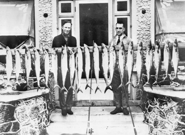 Fishermen with large catch