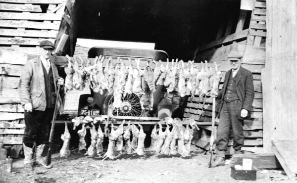 Fred and Immel after a successful rabbit hunt
