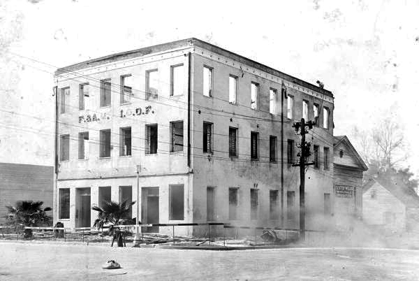 Construction of the masonic lodge building - Tallahassee, Florida
