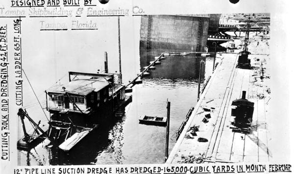 Dredge at the foot of Grant Street - Tampa, Florida