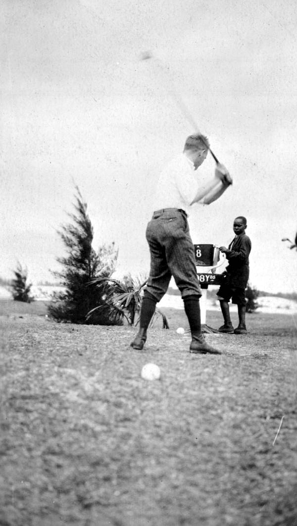 Man teeing off - Palm Beach, Florida