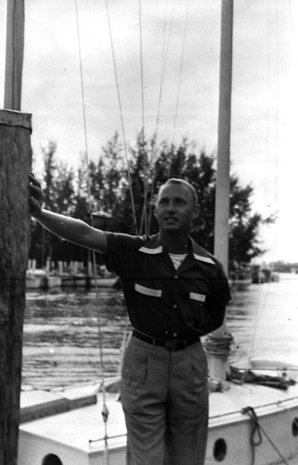 Charlie Witherington leaning against a wall - Miami, Florida.