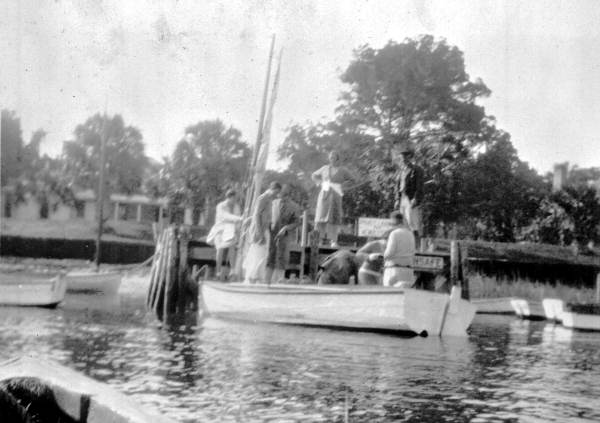 ABC Yacht Club members with their boat - Fort George Island, Florida