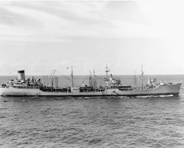 U.S.S. Caloosahatchee (AO-98) underway