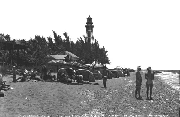View of beach area by the Hillsboro Club hotel - Pompano Beach, Florida.