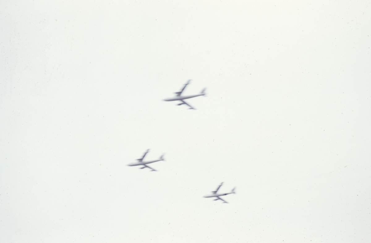 Three B-47s in the sky - Tampa, Florida