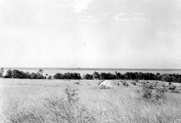 View of Lake Harris from entrance to residence of W.J. Howey.