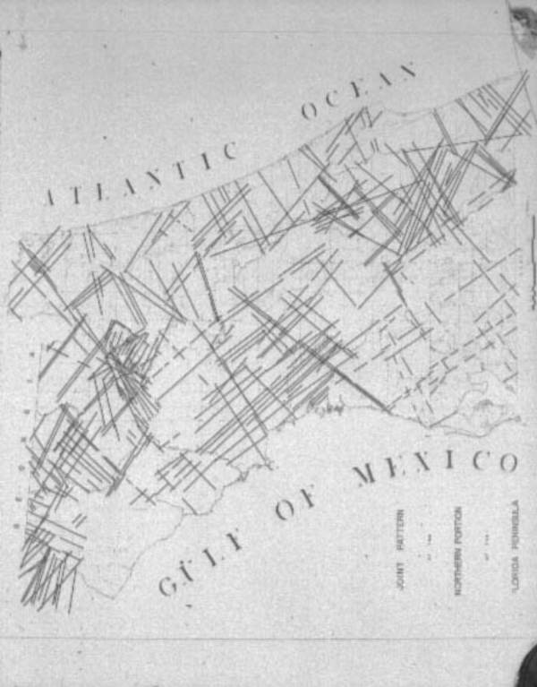 Joint pattern of the norhtern portion of the Florida Peninsula