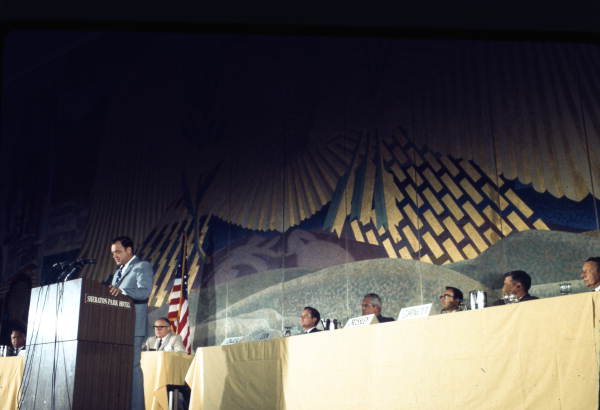 Governor Claude Kirk delivering speech at a National County Convention - Washington, D.C.