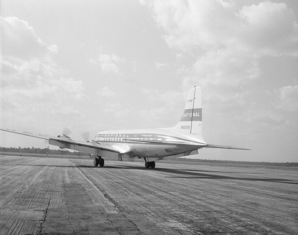 National Airlines airplane preparing for take-off
