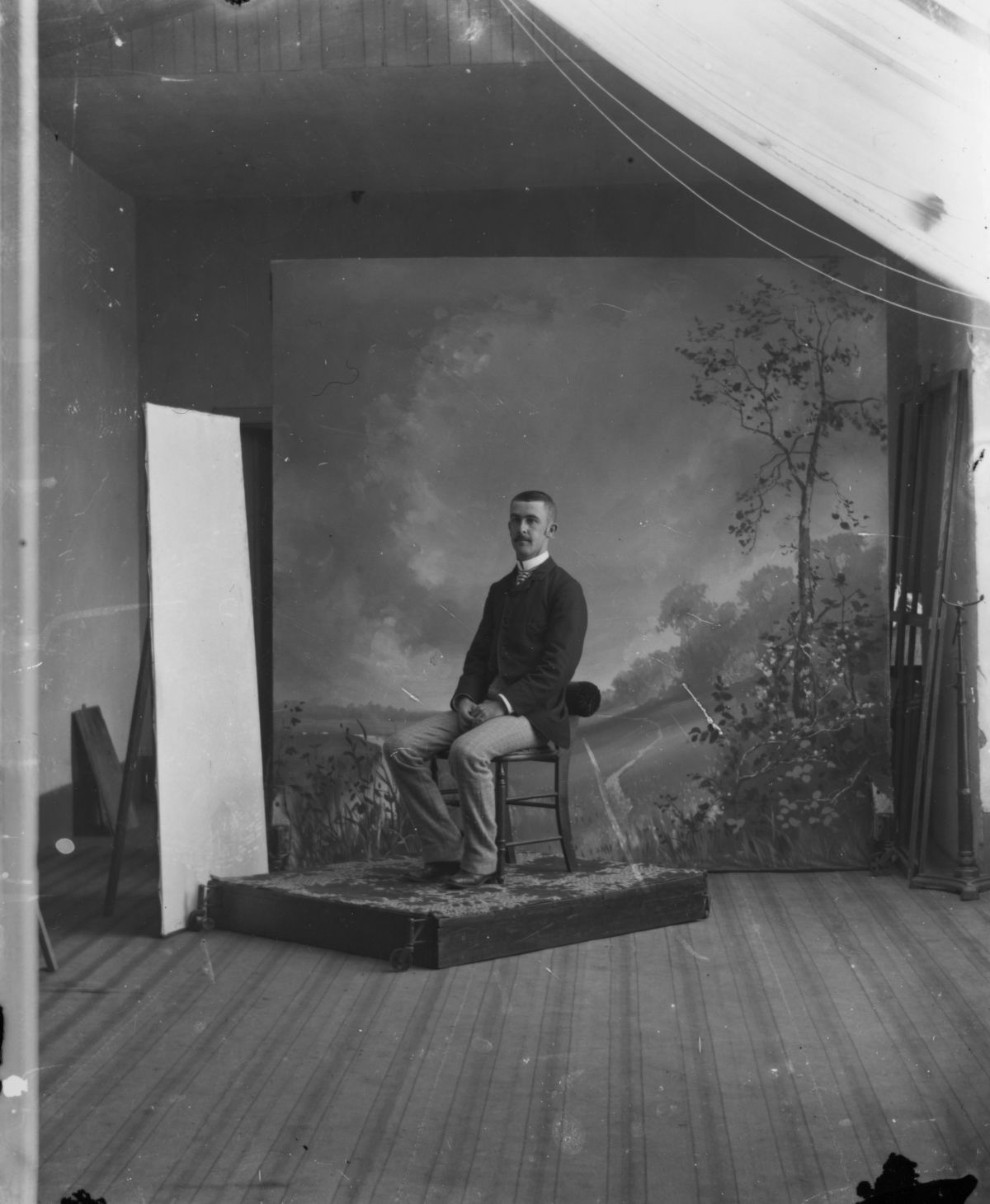 Laurie A. Perkins posed in Harper's studio.