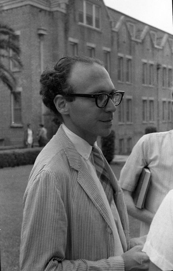 Close-up view of an unidentified FSU student at Bryan Hall - Tallahassee, Florida.