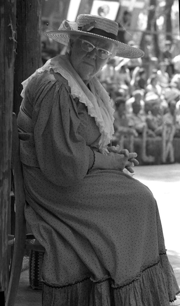 View showing Thelma Boltin at the 1970 Florida Folk Festival - White Springs, Florida.