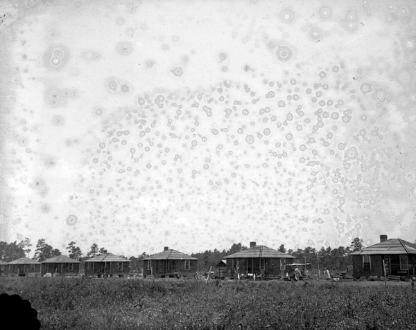 Homes of workers at brick plant