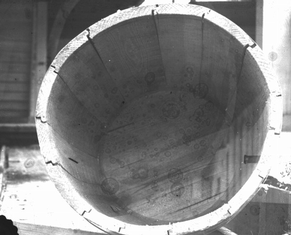 Shiplap joints in barrel