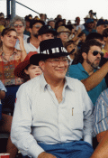 Close-up view of rodeo spectators at Cattlemen's Arena in Okeechobee.
