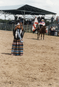 Brighton Seminole Princess at the Labor Day rodeo in Okeechobee.