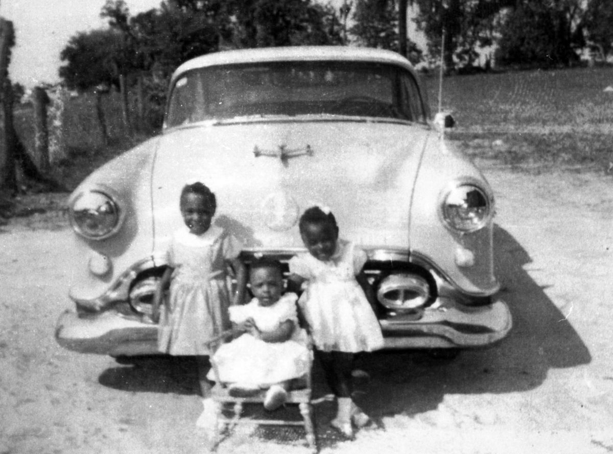 Outdoor portrait of Mrs. Hattie Mae Haynes' girls - Hamburg, Florida