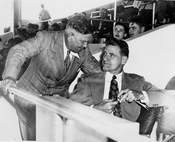 Governor Millard Caldwell and man at Gulfstream Park - Hallandale, Florida