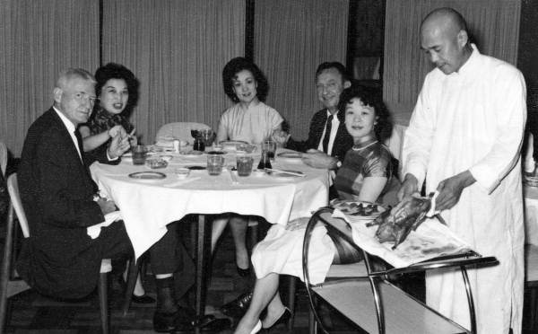 Millard Caldwell with foreign visitors .