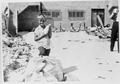 Art McKee's son, Mick, posing with items at his father's museum - Plantation Key, Florida