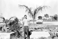 Art McKee's son, Wayne, posing at his father's museum - Plantation Key, Florida