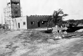 Northeast view of McKee's museum under construction - Plantation Key, Florida