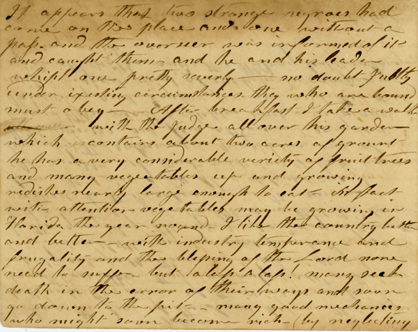 Daniel Wiggins' observations on slavery in Jefferson County 
