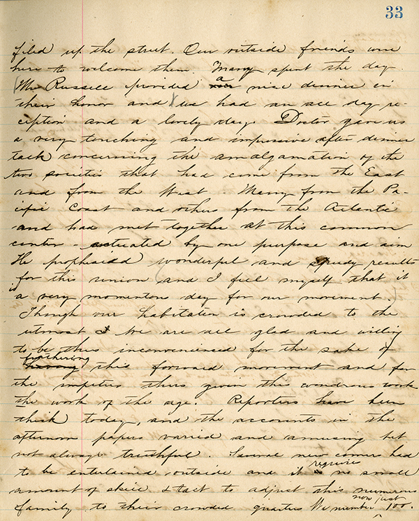 Excerpt from Virginia Andrews&rsquo; journal, May 3, 1892
