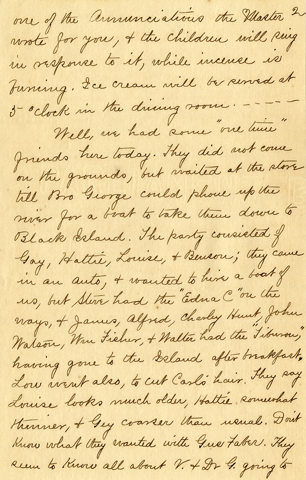 Letter from Evelyn Bubbett to Imogene Bubbett-Rahn, October 12, 1913
