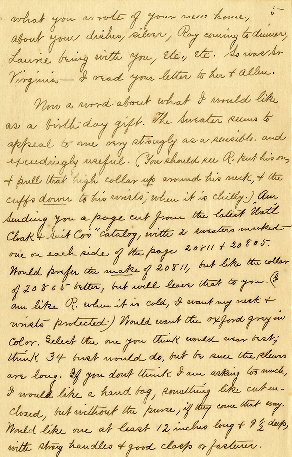 Letter from Evelyn Bubbett to Imogene Bubbett-Rahn, October 12, 1913

