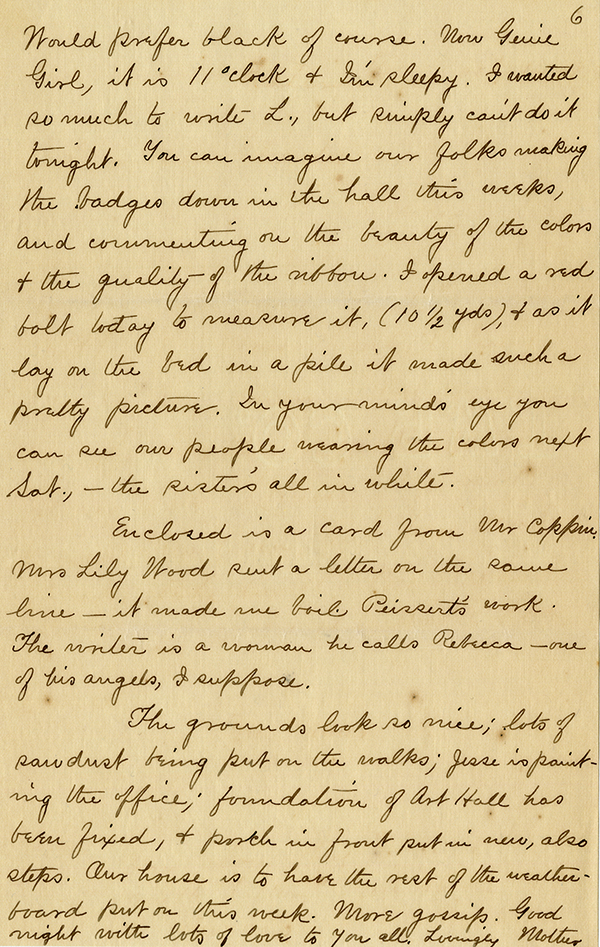 Letter from Evelyn Bubbett to Imogene Bubbett-Rahn, October 12, 1913
